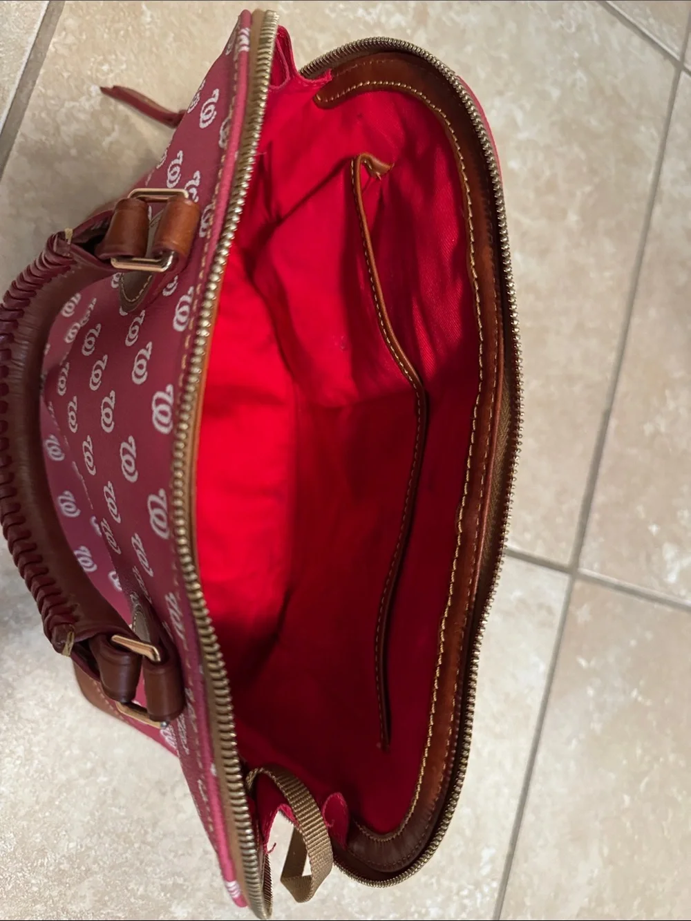 Dooney & Bourke Washington Nationals Signature Logo Dome Satchel